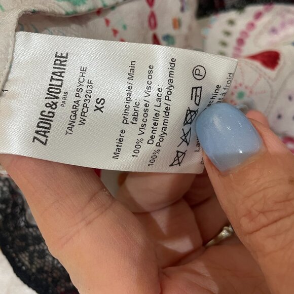 Zadig & Voltaire Multi-Colored Print Blouse XS - Picture 2 of 6